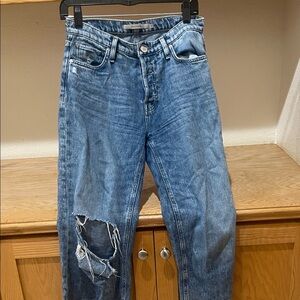 Hudson Jeans Blue Distressed Flare & Wide Leg